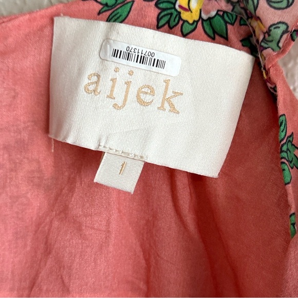 Aijek x Revolve Naomi Flutter Sleeve Dress Sz 1 - Picture 3 of 5